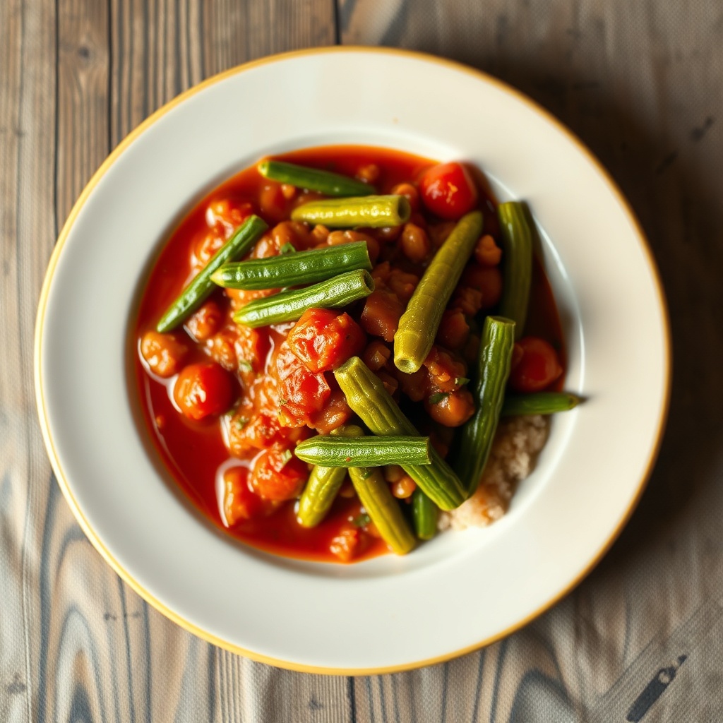 Haricots en sauce